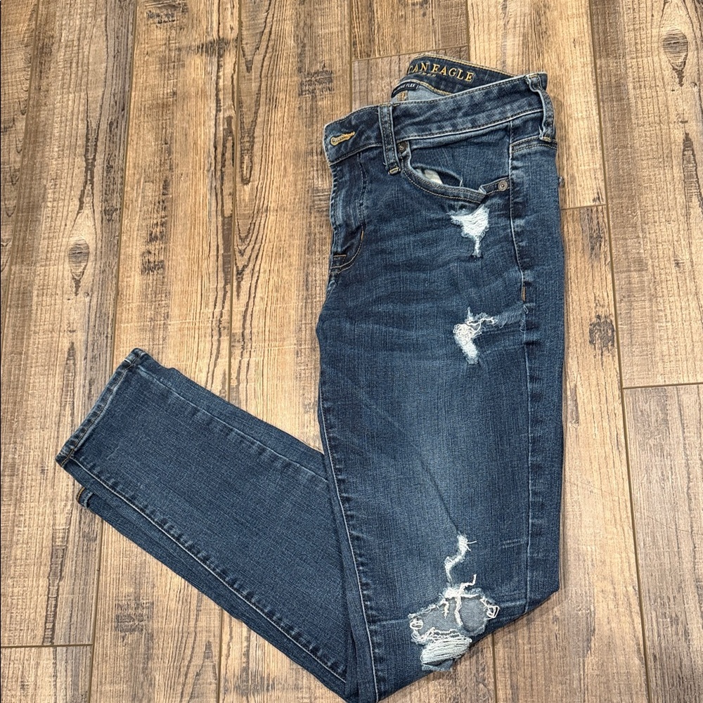 American Eagle Outfitters Men’s  Distressed Blue Jeans